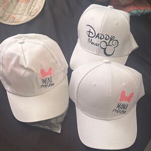 White Family Mickey Mouse Caps Set